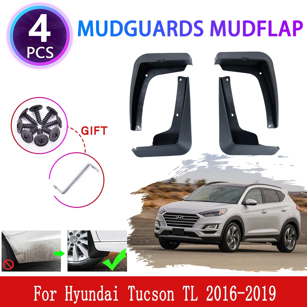 

4x for Hyundai Tucson TL 2016 2017 2018 2019 2020 Mudguards Mudflaps Fender Mud Flap Splash Mud Guards Protect Cover Accessories