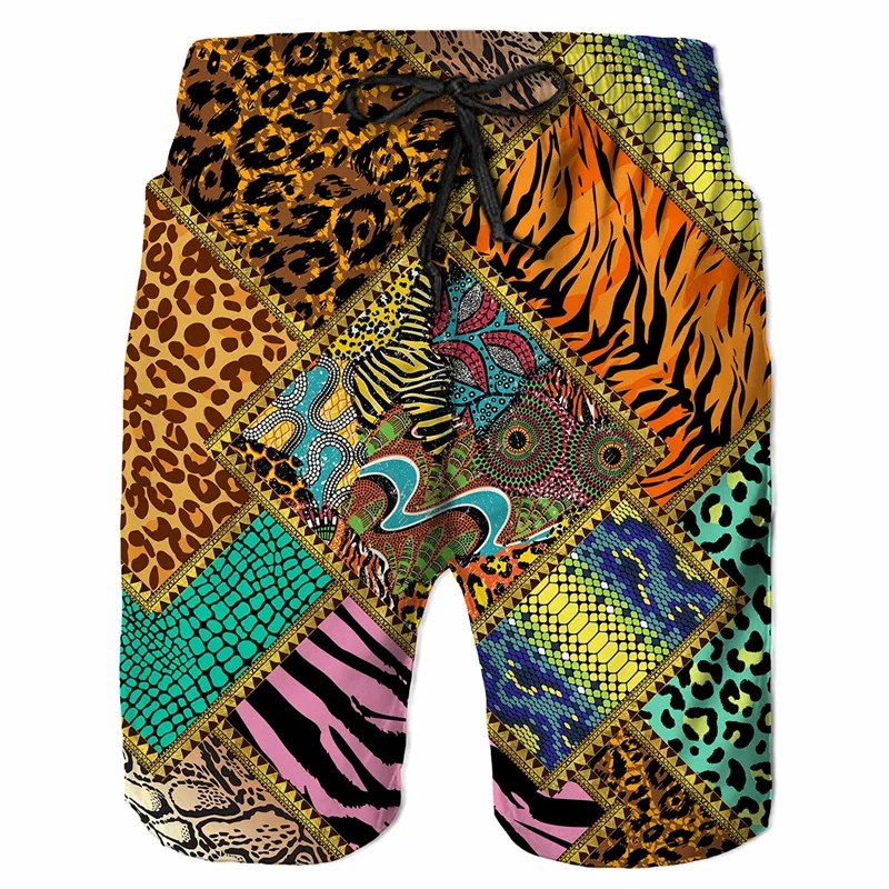 

Personality 3D Print Dinosaur Leopard Mouth Beach Shorts Men Summer Swimming Trunks Casual Street Quick Dry Surf Board Shorts