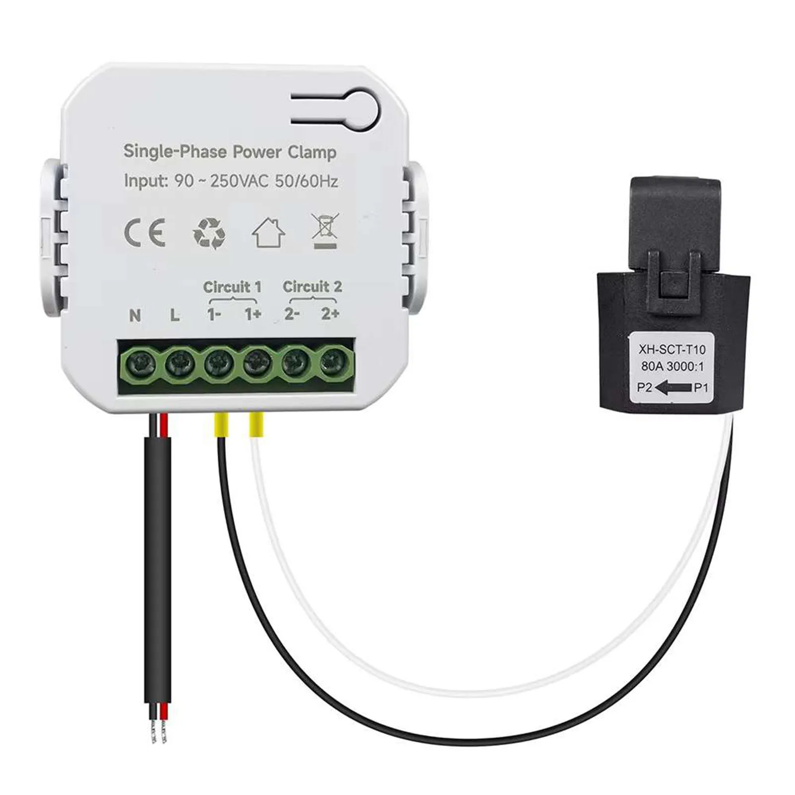 With Current Transformer Clamp Kwh Power Monitor WIFI Energy Meter -20℃~+55℃ 1m Clamp 2.4GHz 200A 35mm Din Rail
With Current Transformer Clamp Kwh Power Monitor WIFI Energy Meter -20℃~+55℃ 1m Clamp 2.4GHz 200A 35mm Din Rail
