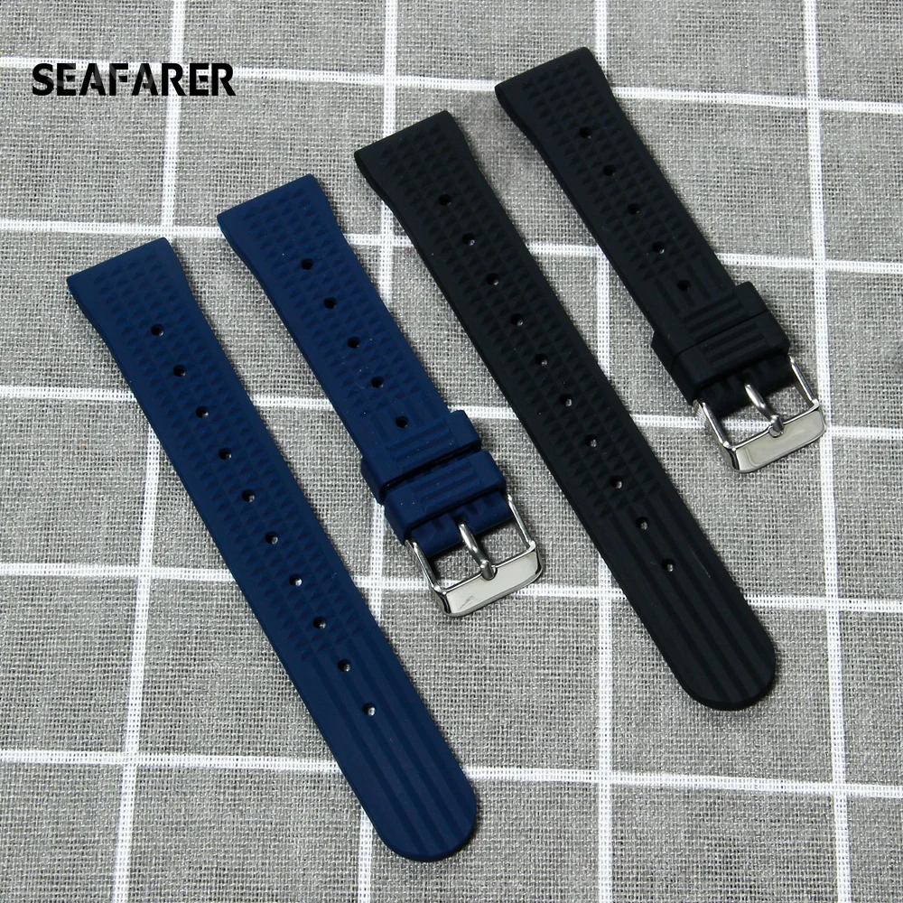 Waterproof Waffle Silicone Strap 20mm 22mm for Seiko Samsung Huawei Watch Sport Men's Diving Replace Rubber Watchband Black Blue
Waterproof Waffle Silicone Strap 20mm 22mm for Seiko Samsung Huawei Watch Sport Men's Diving Replace Rubber Watchband Black Blue