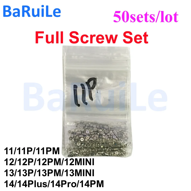 BaRuiLe 50sets Screws Full Screw Set Complete Kit Repair Parts For Iphone 11 12 13 pro Max 12mini 14 Plus Set Screws
BaRuiLe 50sets Screws Full Screw Set Complete Kit Repair Parts For Iphone 11 12 13 pro Max 12mini 14 Plus Set Screws