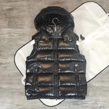 

Thick Warm Hooded Waistcoat Women Down Jacket Vest Black Sleeveless 90% White Duck Down Puffer Jackets Neutrals Women Men Jacket