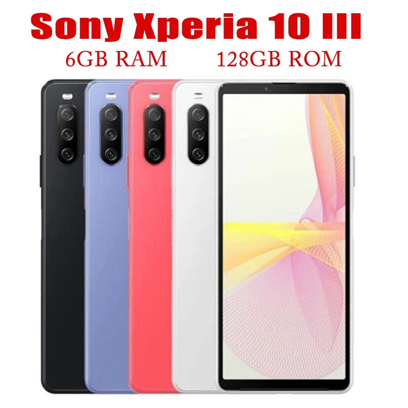 

Sony Xperia 10iii 10 iii III 5G Dual Sim XQ-BT52 6.0" 6GB RAM 128GB ROM Snapdragon 690 NFC Original Android Unlocked Smart Phone