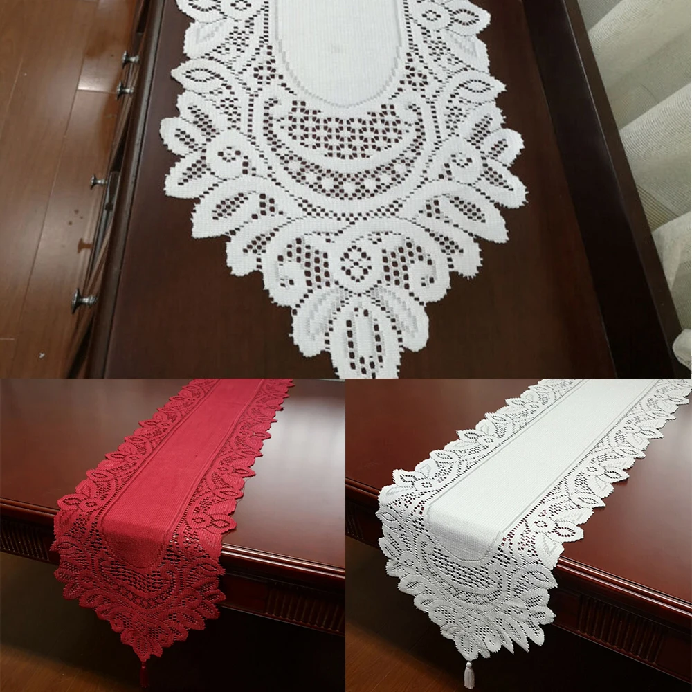 Knitted Table Runner Lace Party Reusable Runner Table 33x180cm Tasseled Accessories Vintage Wedding Decor Edge
Knitted Table Runner Lace Party Reusable Runner Table 33x180cm Tasseled Accessories Vintage Wedding Decor Edge
