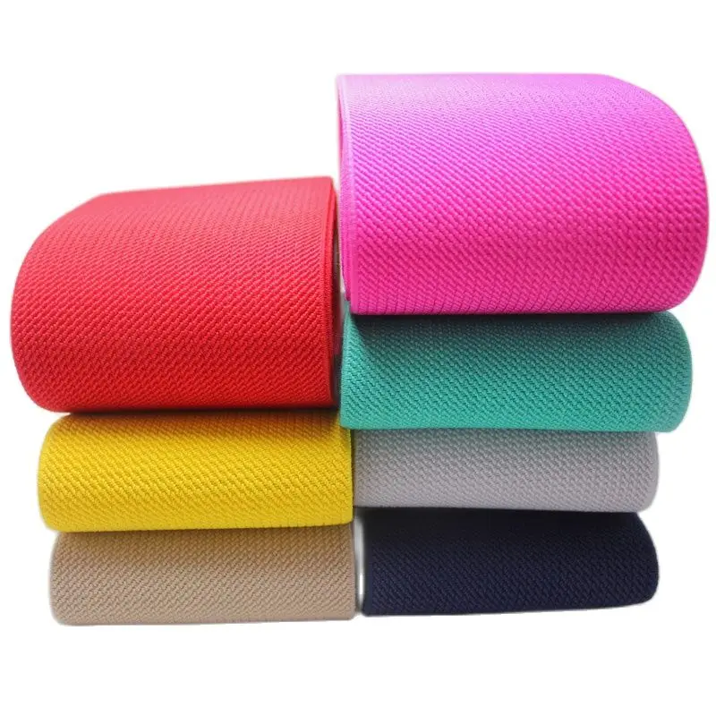 

7.5CM wide high quality durable pants skirt belt Color Elastic Band / Twill Elastic Tape Latex Elastic Tape Rubber Band
