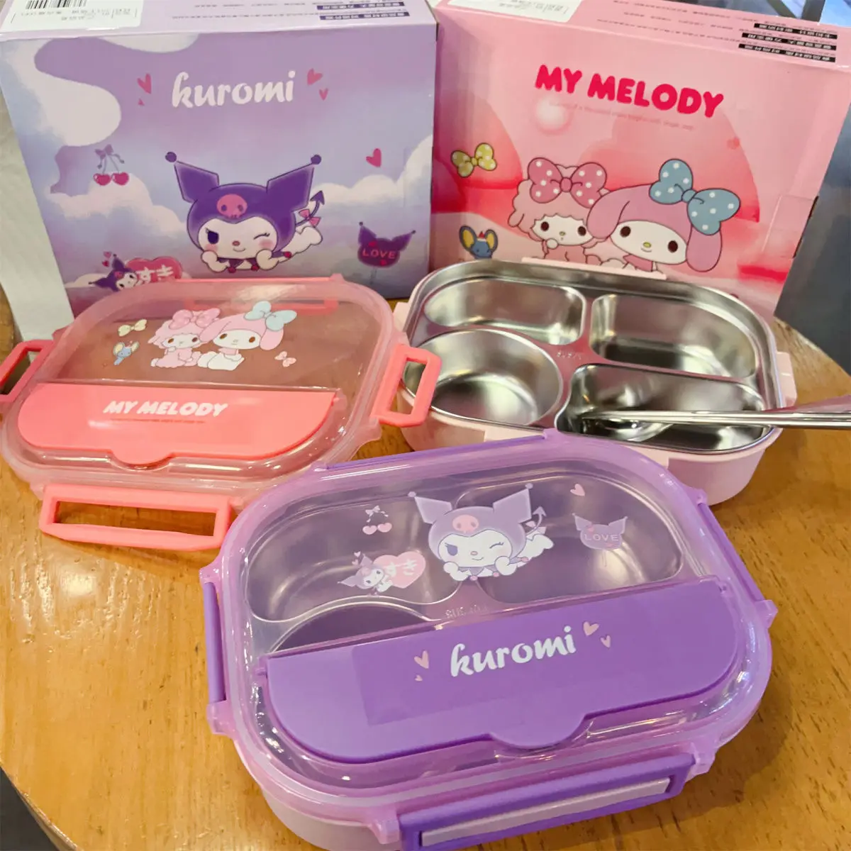 Sanrio Kuromi 304 Stainless Steel Four-compartment Lunch Box My Melody Children's Lunch Insulated Lunch Box with Compartments
Sanrio Kuromi 304 Stainless Steel Four-compartment Lunch Box My Melody Children's Lunch Insulated Lunch Box with Compartments