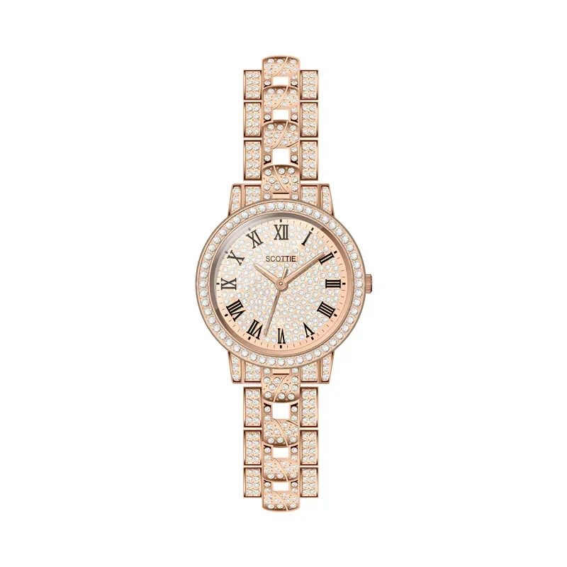 

2024 Scottie Fashion Women Watch With Shiny Diamond Watch Ladies Luxury Brand Ladies Casual Women Bracelet Crystal Watches
