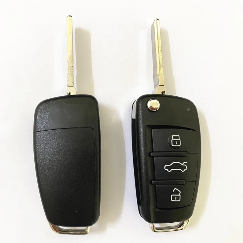 

3 Buttons Flip Remote Key 315MHz/434Mhz 8E Chip for Audi A6 S6 Q7 2004-2015 4F0 837 220 M 4F0 837 220 T HU66