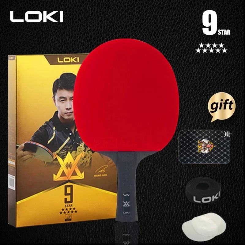 

LOKI E9 Star High Sticky Competition Table Tennis Racket Carbon Blade PingPong Bat Ping Pong Paddle for Fast Attack and Arc