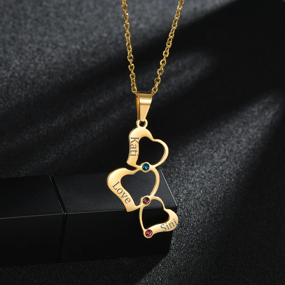 Engraved Name Stainless Steel Jewelry Pendant Necklace for Women Personalized Custom Heart Zircon Party Halloween Accessory Gift
Engraved Name Stainless Steel Jewelry Pendant Necklace for Women Personalized Custom Heart Zircon Party Halloween Accessory Gift