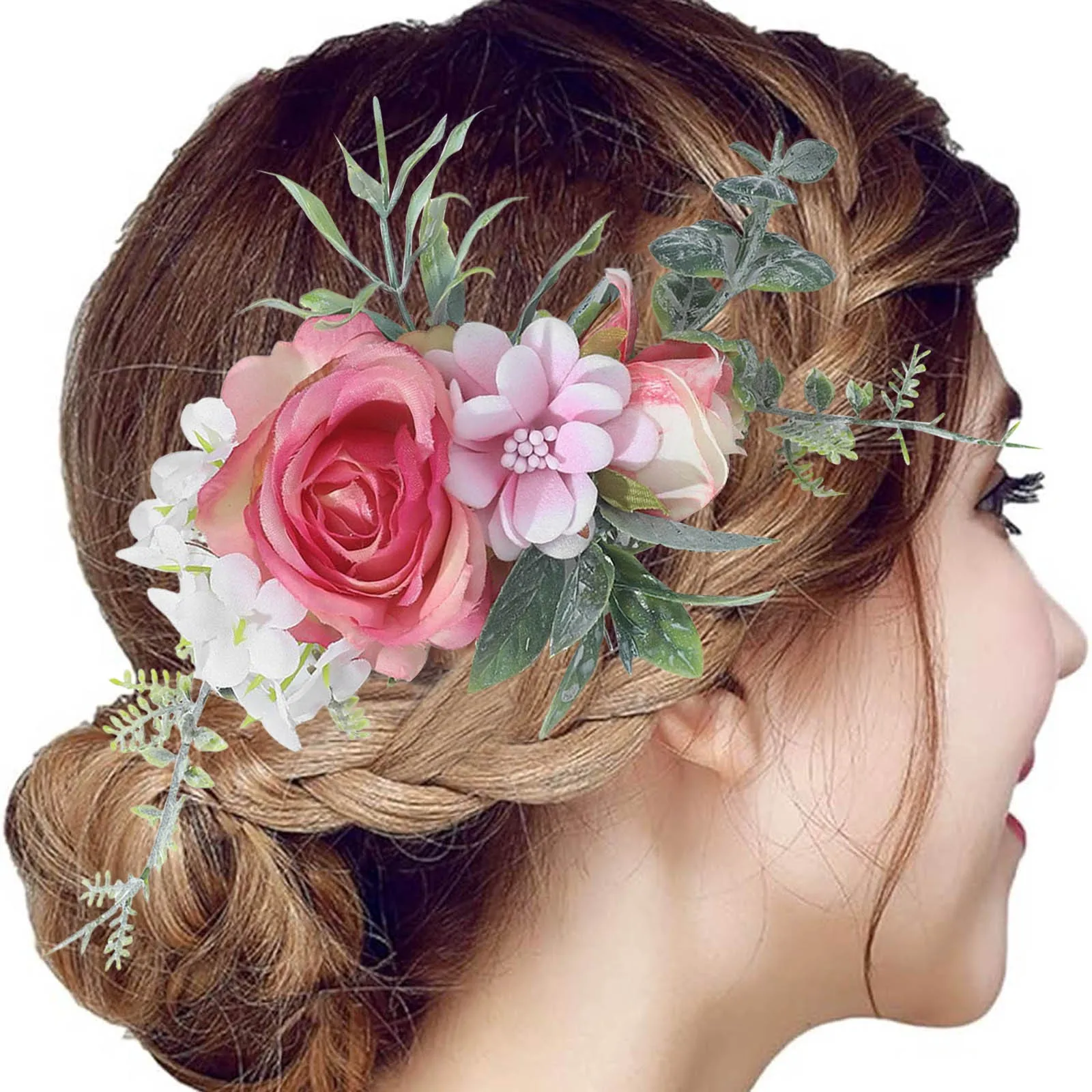 

Flower Metal Hair Side Combs Slide Hair Clips With Teeth Floral Hair Bows Hairpins Grips Barrettes Thin Athletic Headbands