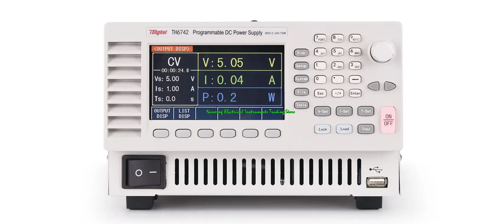 Tonghui TH6741(800V/1.32A/360W)/TH6742(800V/2.64A/720W)/TH6743(800V/3.96A/1080W)Switch Mode Programmable DC Power Supply
Tonghui TH6741(800V/1.32A/360W)/TH6742(800V/2.64A/720W)/TH6743(800V/3.96A/1080W)Switch Mode Programmable DC Power Supply