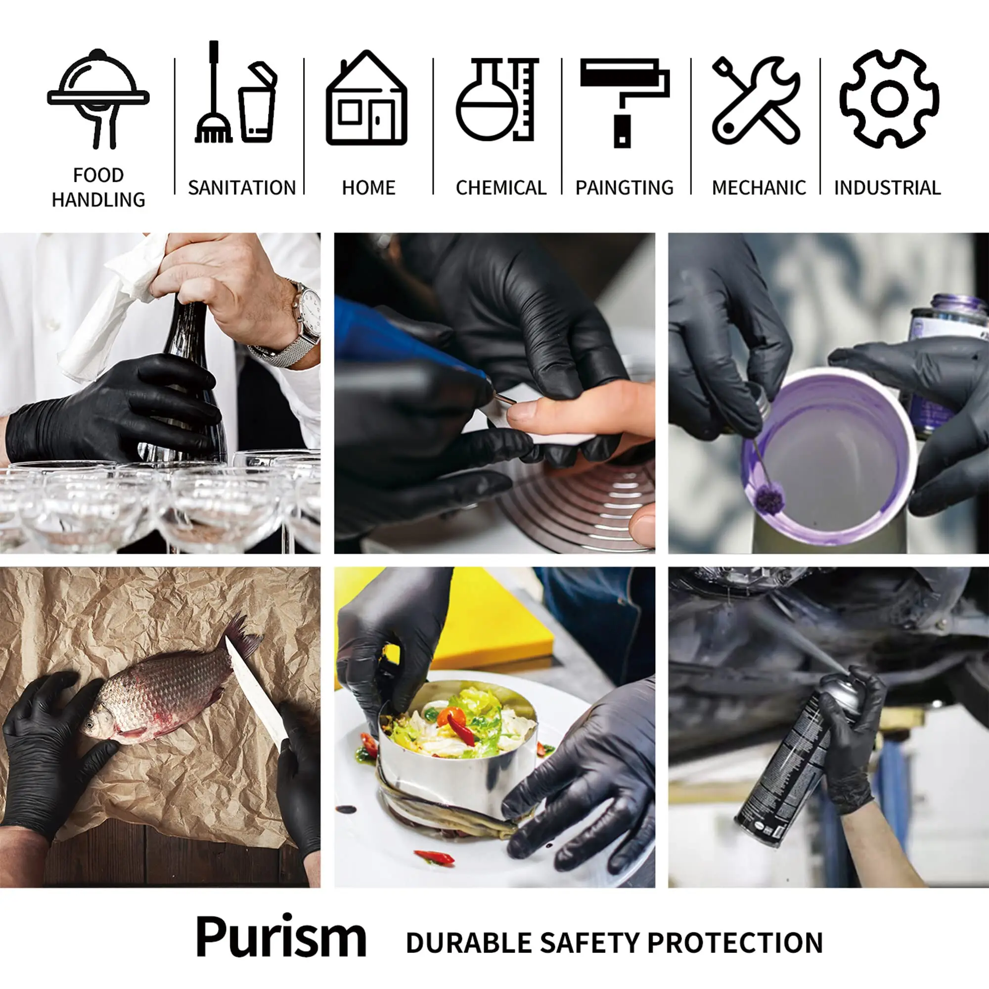 Black Nitrile Gloves L 1000 Disposable, 4 Mil, Size Large 1000 pcs/carton, No Latex No Powder,Safe Working, House Cleaning glove
Black Nitrile Gloves L 1000 Disposable, 4 Mil, Size Large 1000 pcs/carton, No Latex No Powder,Safe Working, House Cleaning glove