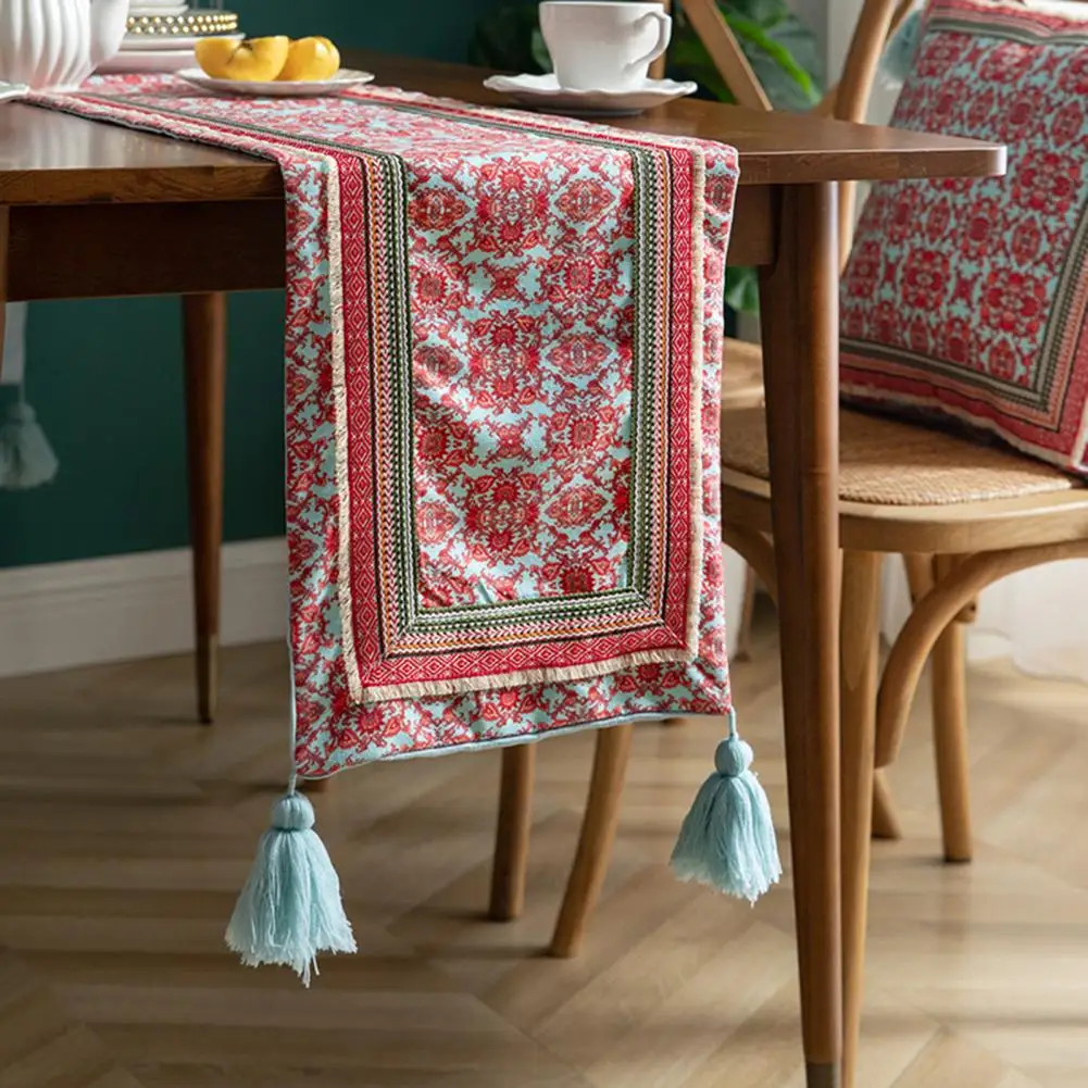 Useful Dinner Table Cover Rectangular Dinner Tablecloth with Tassel Wide Application Vintage Floral Print Tablecloth
Useful Dinner Table Cover Rectangular Dinner Tablecloth with Tassel Wide Application Vintage Floral Print Tablecloth
