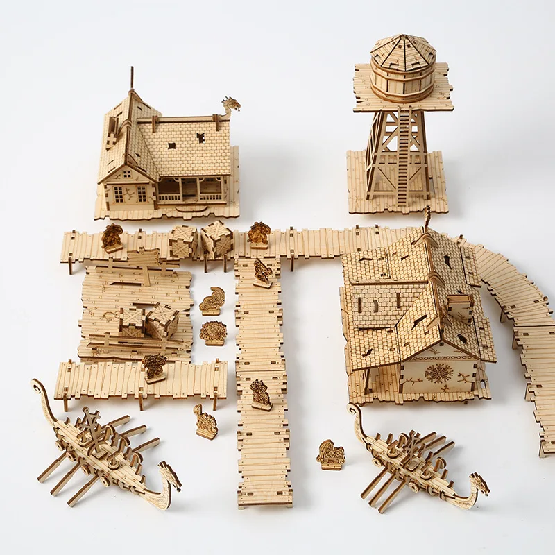 3D Wooden Puzzle Model Kit Viking Fisherman Wharf Village Handmade DIY Assembly House Model Toy Gift for Children Adults
3D Wooden Puzzle Model Kit Viking Fisherman Wharf Village Handmade DIY Assembly House Model Toy Gift for Children Adults