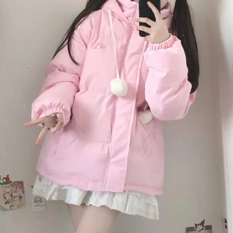 Kawaii Sanrios My Melody Padded Jacket Women Autumn Winter New Cartoon Pink Stand Collar Short Thick Warm Jacket Birthday Gift
Kawaii Sanrios My Melody Padded Jacket Women Autumn Winter New Cartoon Pink Stand Collar Short Thick Warm Jacket Birthday Gift