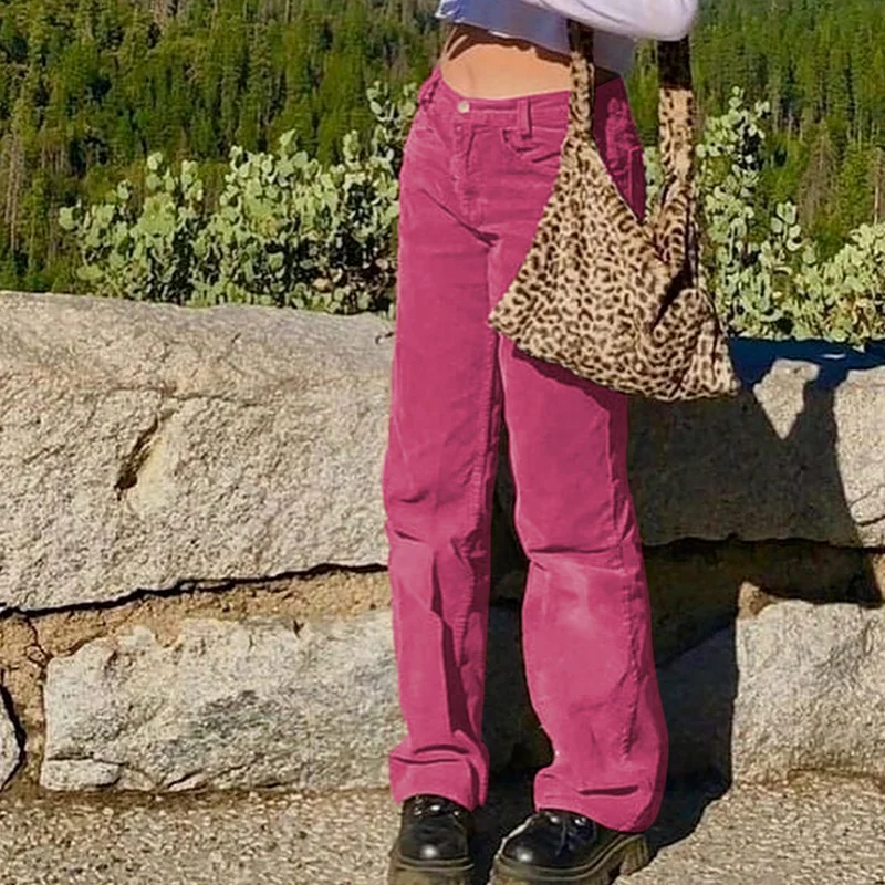 Women's Fashion Corduroy Straight Leg Pants Solid Color Loose High Waist Casual Pants 2022 Spring and Autumn New England Pants
Women's Fashion Corduroy Straight Leg Pants Solid Color Loose High Waist Casual Pants 2022 Spring and Autumn New England Pants
