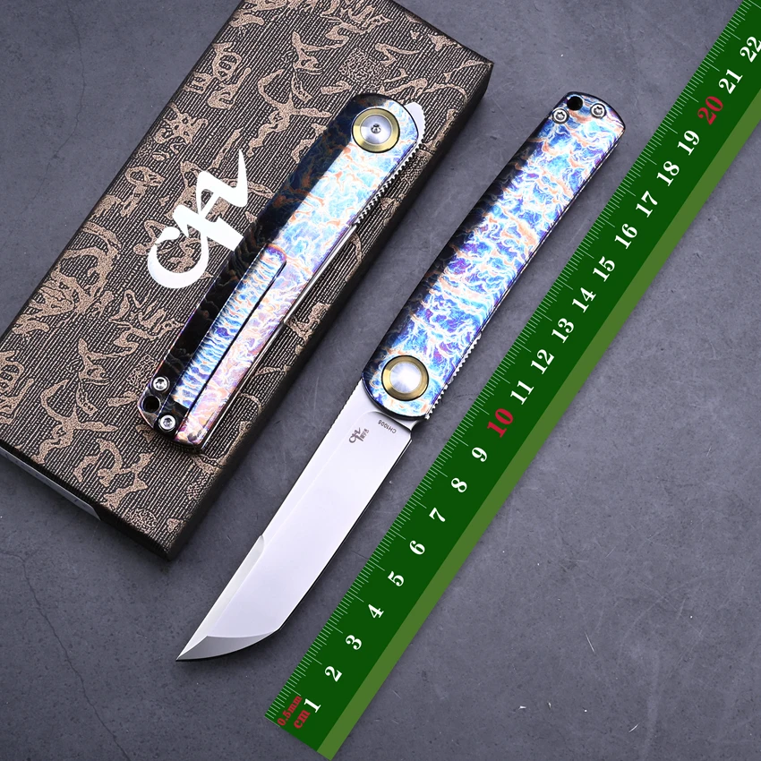 

CH CH1005 Folding Knife TC4 Titanium Handle M390 Blade Tactics Camping Hunting Fishing Trekking Survival Kitchen EDC Tools