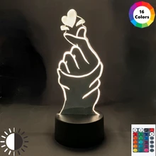 3D Finger Heart Night Light Room Decor Setup Cool Birthday Gift for Kids Boyfriend Decoration RGB Fancy Table Lamp Finger Heart 
3D Finger Heart Night Light Room Decor Setup Cool Birthday Gift for Kids Boyfriend Decoration RGB Fancy Table Lamp Finger Heart