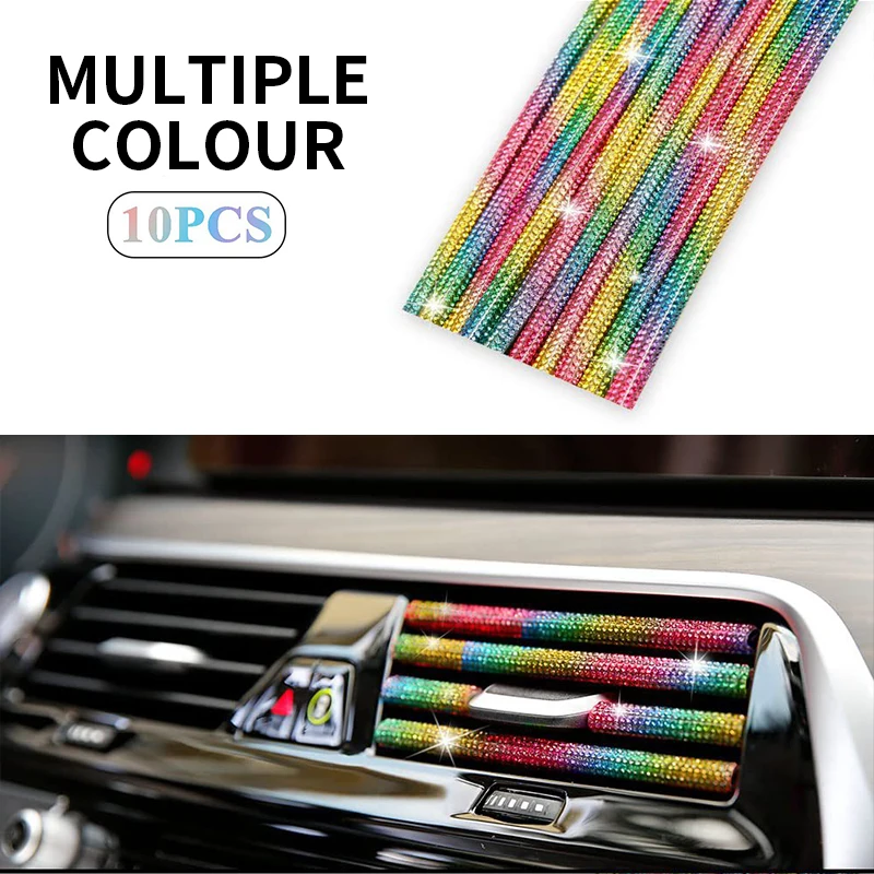 10pcs Car Air Vent Decorative Strip Rhinestone Multicolor Car Decoration Air Conditioning Fashion Interior
10pcs Car Air Vent Decorative Strip Rhinestone Multicolor Car Decoration Air Conditioning Fashion Interior
