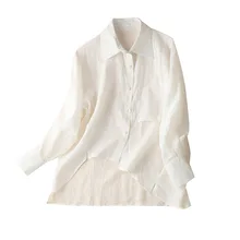 New Asymmetrical Design Shirts for Women Casual Turn-down Collar Linen Flax Solid Thin Women-blouses Plain 2022 White
New Asymmetrical Design Shirts for Women Casual Turn-down Collar Linen Flax Solid Thin Women-blouses Plain 2022 White