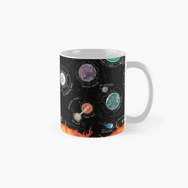 

Outer Wilds System Classic Mug Handle Round Coffee Tea Gifts Printed Drinkware Design Cup Simple Picture Photo Image