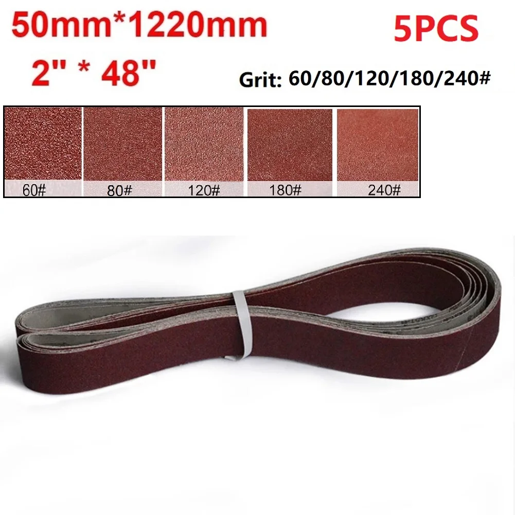 5PCS 50x1220mm/2x48" Sanding Belt 60/80/120/180/240 Grit Belt Sander Sandpaper Aluminium Oxide Grinding Belt Abrasive Tool
5PCS 50x1220mm/2x48" Sanding Belt 60/80/120/180/240 Grit Belt Sander Sandpaper Aluminium Oxide Grinding Belt Abrasive Tool