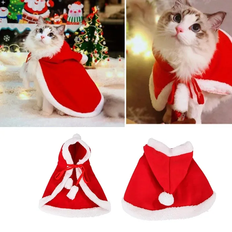 Cat Costume Santa Cosplay Funny Transformed Cat/Dog Pet Christmas Cape Dress Up Clothes Red Scarf Cloak Props Decor
Cat Costume Santa Cosplay Funny Transformed Cat/Dog Pet Christmas Cape Dress Up Clothes Red Scarf Cloak Props Decor