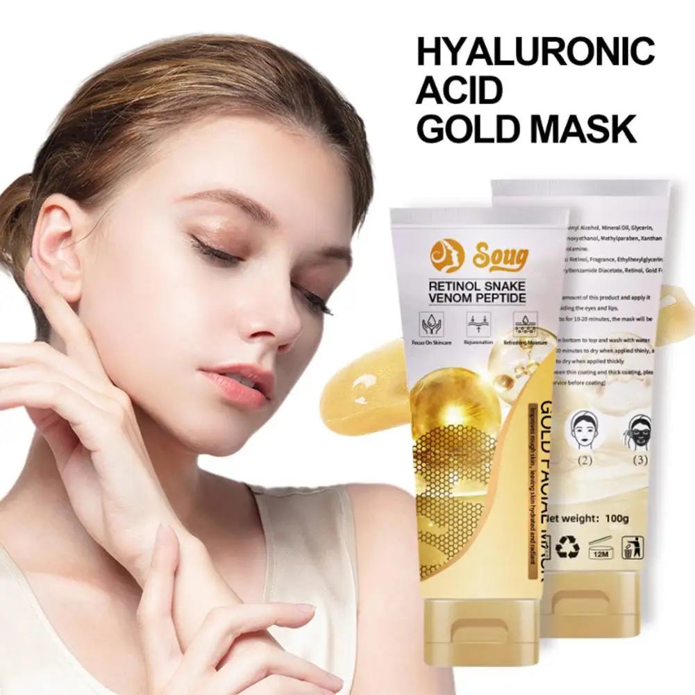 

100g Soug Retinol Snake Peptide Gold Facial Mask Anti-wrinkle Firming Hydration Moisturizing Face Skin Care Peeling Masks