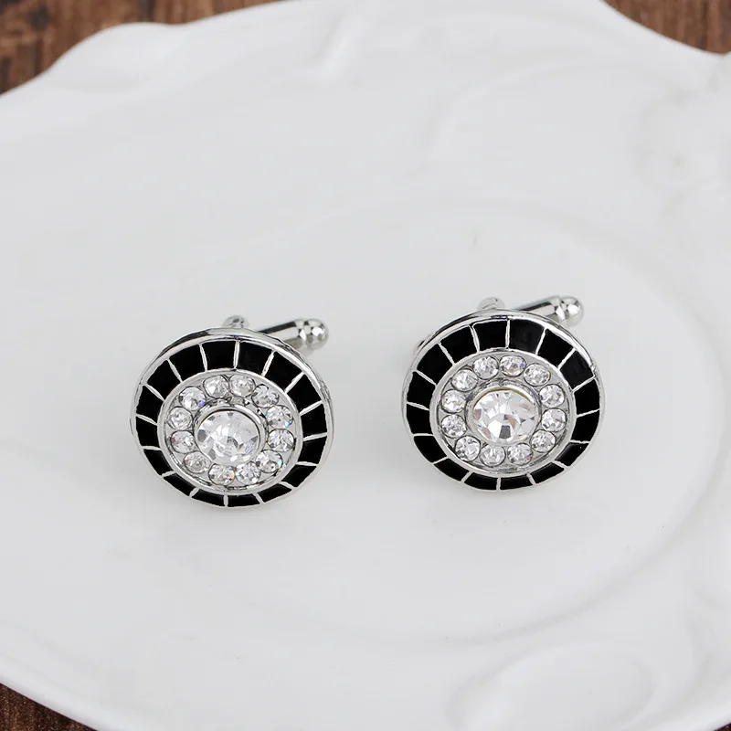 أزرار أكمام مستديرة الشكل للرجال موضة ، زوج واحد ، 6 أزرار أكمام مستديرة الشكل للرجال موضة ، زوج واحد ،