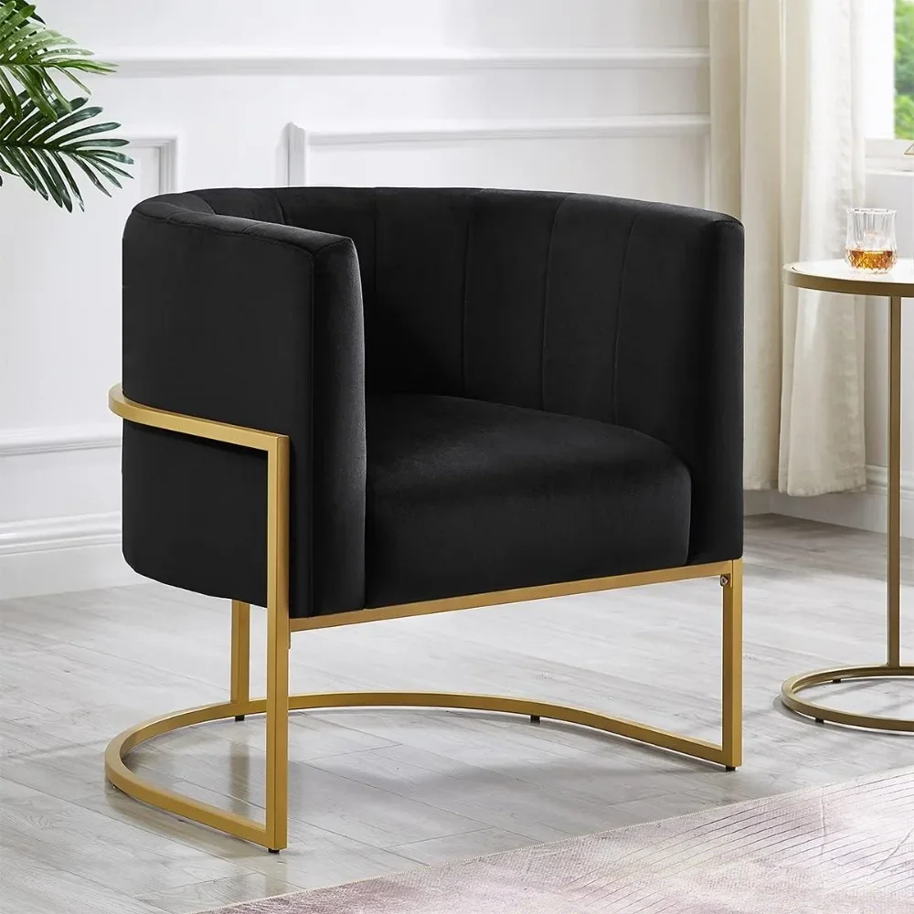 

Стулья для гостиной с мягкой обивкой, современный бархатный стул с металлической подставкой, стул для дивана, подходит для гостиной