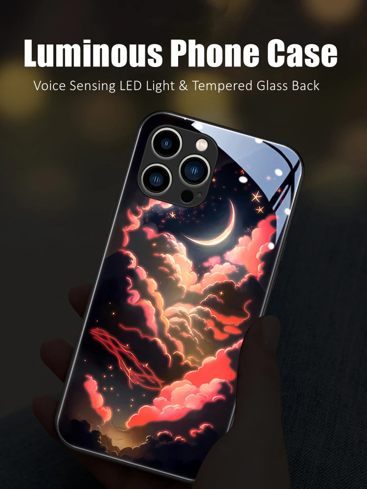 Night Sky Colorful LED Light Glow Luminous Tempered Glass Phone Case for OnePlus 6 6T 7 7T 8 8T 9 9R 10 Ace Nord 2 N10 N200 Pro
Night Sky Colorful LED Light Glow Luminous Tempered Glass Phone Case for OnePlus 6 6T 7 7T 8 8T 9 9R 10 Ace Nord 2 N10 N200 Pro