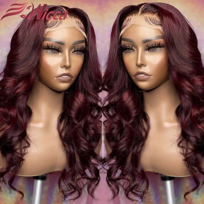 99J Burgundy Lace Front Wig Body Wave Colored Transparent Lace Wig Brazilian Lace Frontal Wig Human Hair Wigs pre pluck Remy
99J Burgundy Lace Front Wig Body Wave Colored Transparent Lace Wig Brazilian Lace Frontal Wig Human Hair Wigs pre pluck Remy