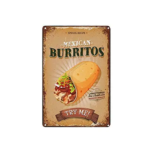Mexican Burritos Theme 8x12 Inch Metal Tin Sign Wall Decor Kitchen Garage Bar Home
Mexican Burritos Theme 8x12 Inch Metal Tin Sign Wall Decor Kitchen Garage Bar Home