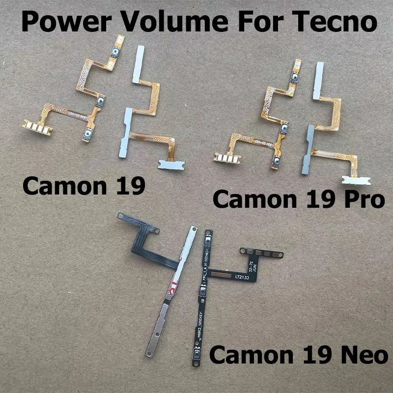 

Power Flex For Tecno Camon 19 Pro Neo 5G Switch Power On Off Key Mute Volume Button Ribbon Flex Cable Replacement