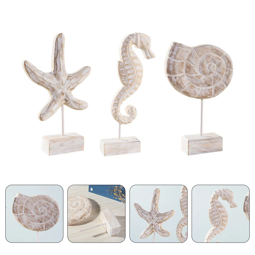 Set/3pcs Delicate Wooden Marine Animals Chic Exquisite Seahorse Conch Star Desktop Ornament For Inside Indoor Home Decoration
Set/3pcs Delicate Wooden Marine Animals Chic Exquisite Seahorse Conch Star Desktop Ornament For Inside Indoor Home Decoration