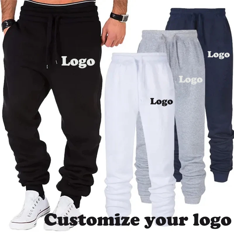 

2024 Customize Letter Printed Mens Pants Streetwear High Street Loose Cotton Long Trousers Casual Fitnes Pant Autumn Sweatpants