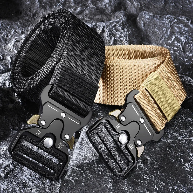 

Tough Guy Men Belt Army Outdoor Hunting Tactical Multi Function Combat Survival High Quality Marine Corps Canvas for Nylon Male