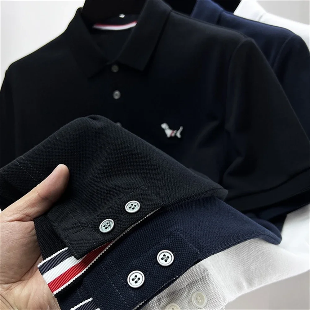 100%Cotton Luxury Brand Men's Polo Shirt 2024Summer Lapel Dog Embroidered Short sleeved T-shirt Split hem Korean Men's Wear Topt
100%Cotton Luxury Brand Men's Polo Shirt 2024Summer Lapel Dog Embroidered Short sleeved T-shirt Split hem Korean Men's Wear Topt