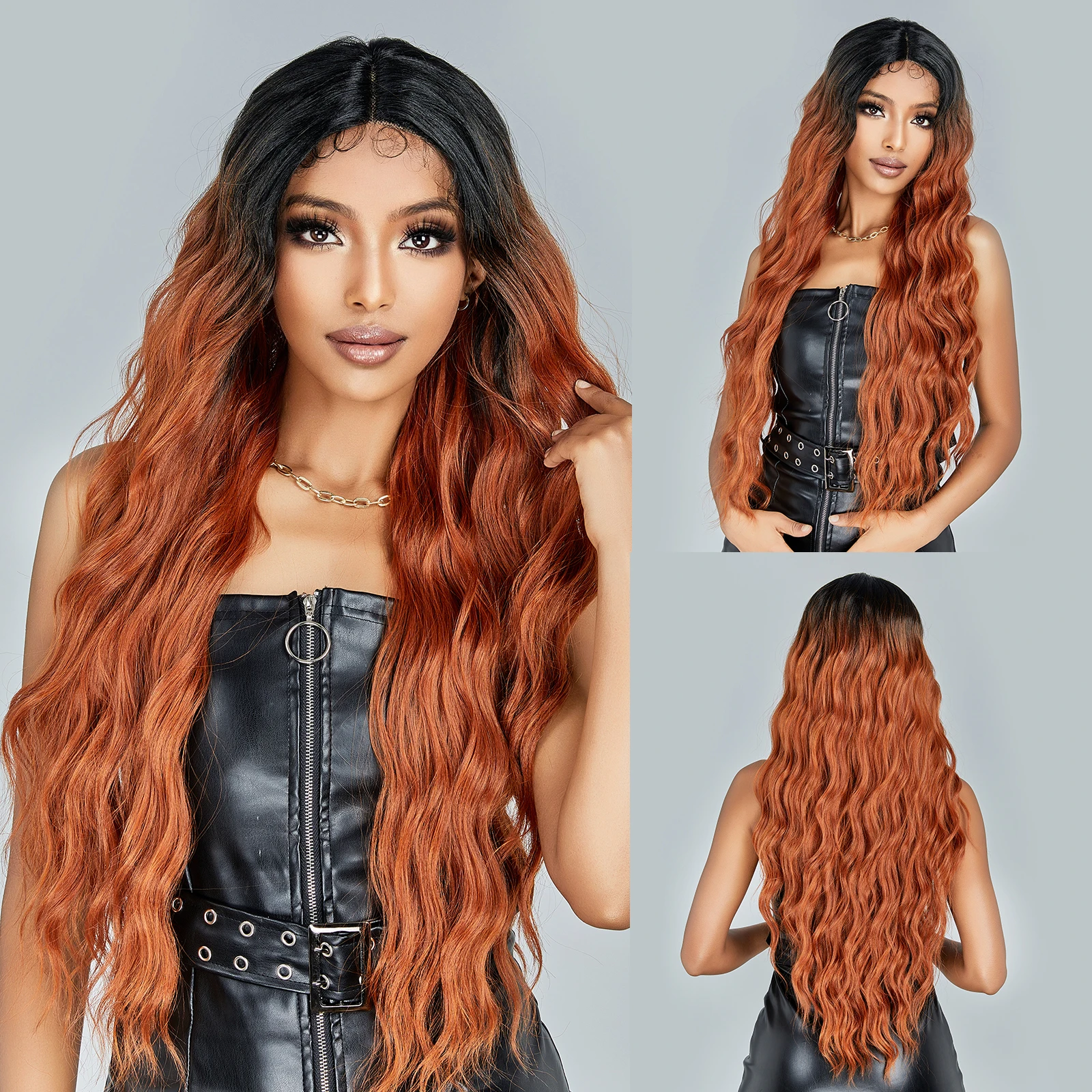 Long Curly Wave Lace Frontal Synthetic Wigs Black Ginger Orange Ombre Baby Hair Front Wig for Afro Women Heat Resistant Cosplay
Long Curly Wave Lace Frontal Synthetic Wigs Black Ginger Orange Ombre Baby Hair Front Wig for Afro Women Heat Resistant Cosplay