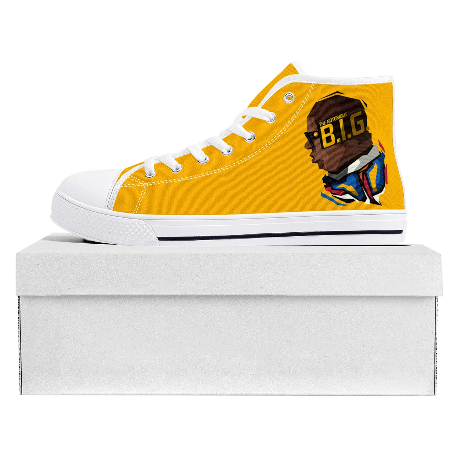 

The Notorious B.I.G Rapper Trends High Top High Quality Sneakers Mens Womens Teenager Canvas Sneaker Couple Shoe Custom Shoe
