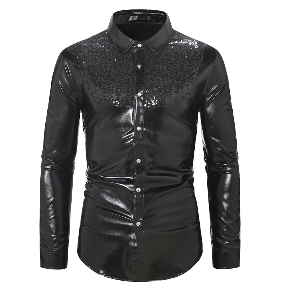 Tops Men Shirt Daily Holiday Casual Disco Lapel Long Sleeves Nightclub Sexy Shiny Autumn/Winter Black/Red/Gold/Blue
Tops Men Shirt Daily Holiday Casual Disco Lapel Long Sleeves Nightclub Sexy Shiny Autumn/Winter Black/Red/Gold/Blue