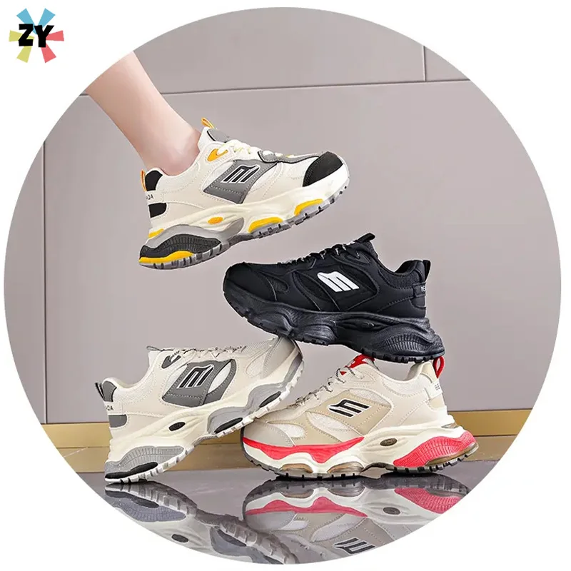 

Casual Sneaker Fashion Mixed Colors Vulcanize Footwear New Lace Up Cozy Track Trainers Hot Sale Leisure Shoes Breathable shoes