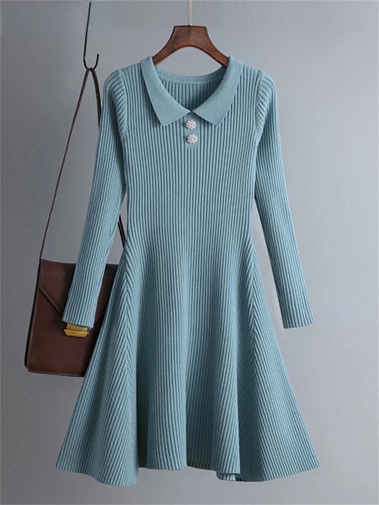 Solid Dress for Women 2023 Autumn Winter Fashion Office Long Sleeve Loose Dress Casual V Neck Pullover Knitting Dress 2023
Solid Dress for Women 2023 Autumn Winter Fashion Office Long Sleeve Loose Dress Casual V Neck Pullover Knitting Dress 2023