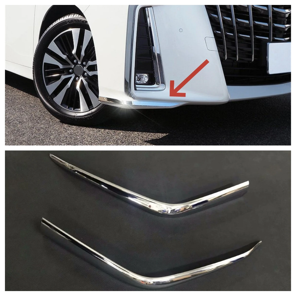 2 шт., накладки на передний бампер для Toyota Alphard Sport 2019 2020 2021
2 шт., накладки на передний бампер для Toyota Alphard Sport 2019 2020 2021