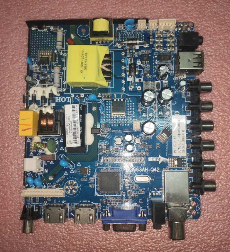 free shipping ! CV3663AH-Q42 Three in one universal TV motherboard 2 HDMI interfaces 34--39.6v 540ma working good
free shipping ! CV3663AH-Q42 Three in one universal TV motherboard 2 HDMI interfaces 34--39.6v 540ma working good
