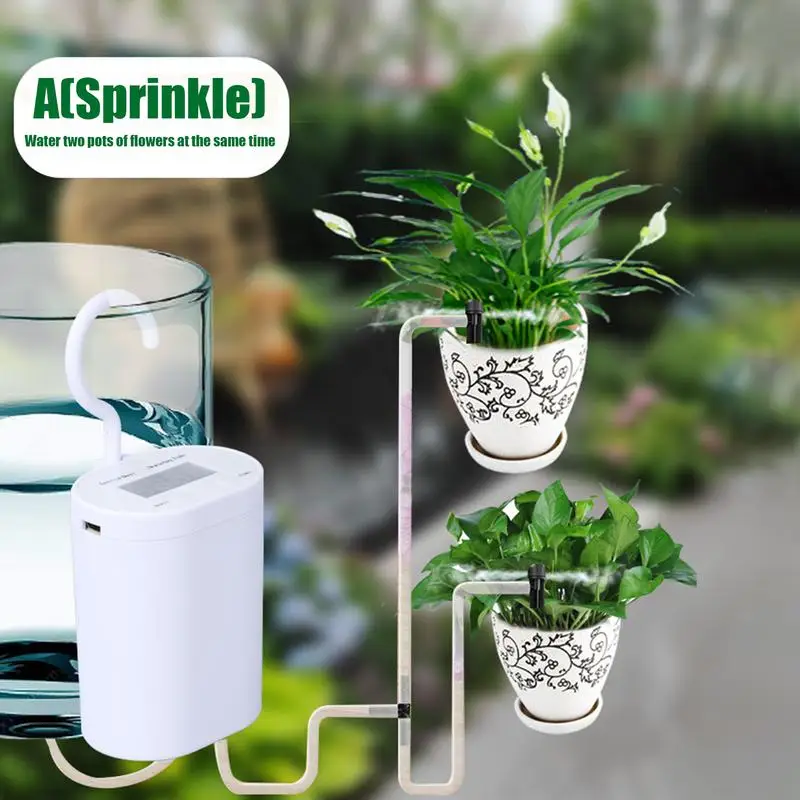 

Automatic Plant Watering System Intelligent Drip Irrigation Device With Timer Plant Self Watering Device Garden Flower Sprinkler