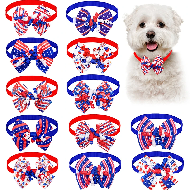 60/120PCS 2022 NEW 4th of July Pet Puppy Dog Cat Bow Ties Adjustable Dog Bowties Bowknot Cat Collar Pet Grooming Accessories
60/120PCS 2022 NEW 4th of July Pet Puppy Dog Cat Bow Ties Adjustable Dog Bowties Bowknot Cat Collar Pet Grooming Accessories