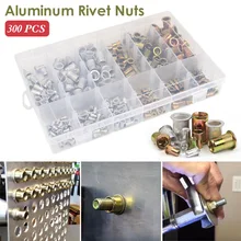 300pcs M3-M10 Aluminum Rivet Nuts Assortment Kit Zinc Plated Finish Flat Head Threaded Insert Nutserts with Case
300pcs M3-M10 Aluminum Rivet Nuts Assortment Kit Zinc Plated Finish Flat Head Threaded Insert Nutserts with Case
