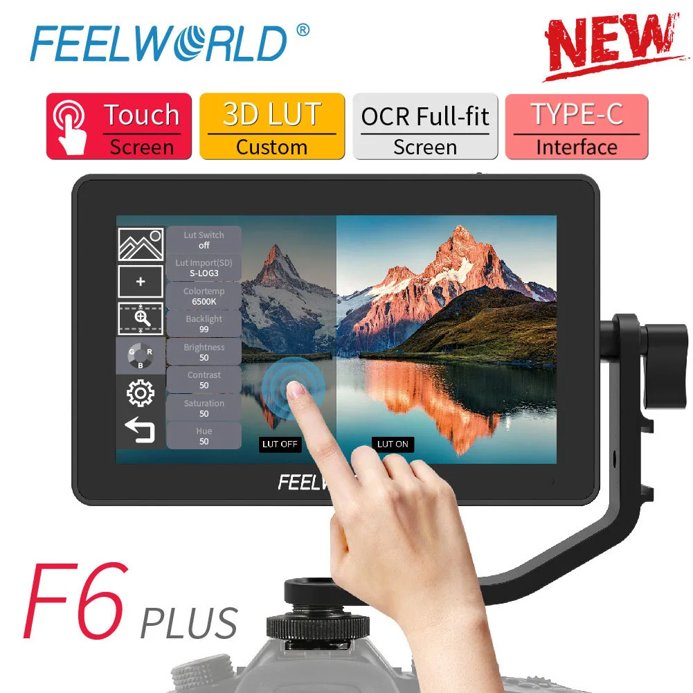 Портативный монитор FEELWORLD F6 PLUS V2 4K, 6-дюймовый монитор для цифровой зеркальной камеры с 3D сенсорным экраном IPS FHD 1920x108 0
Портативный монитор FEELWORLD F6 PLUS V2 4K, 6-дюймовый монитор для цифровой зеркальной камеры с 3D сенсорным экраном IPS FHD 1920x108 0